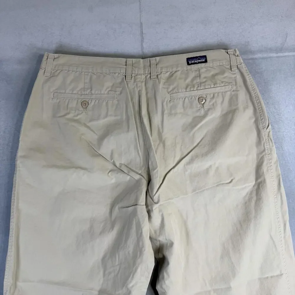 Patagonia All Wear Pants Mens 38 Beige 100% Organic Cotton Lightweight Outdoor